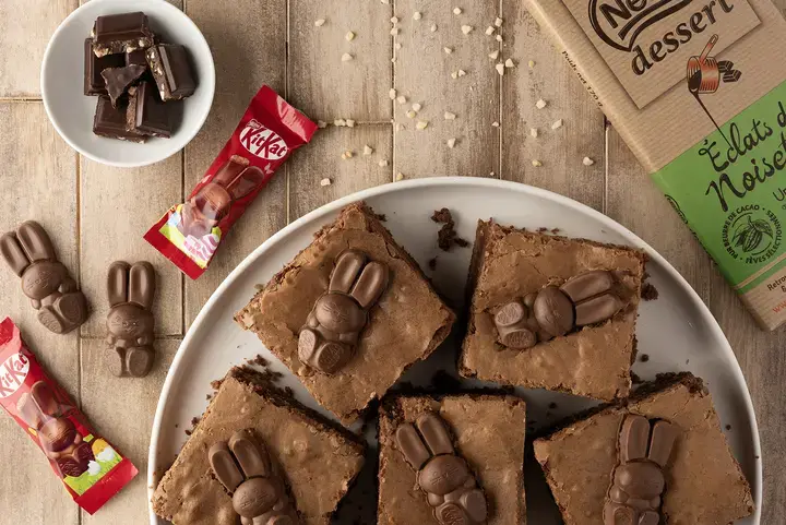 Brownies Noir éclats de Noisettes lapins Kit Kat