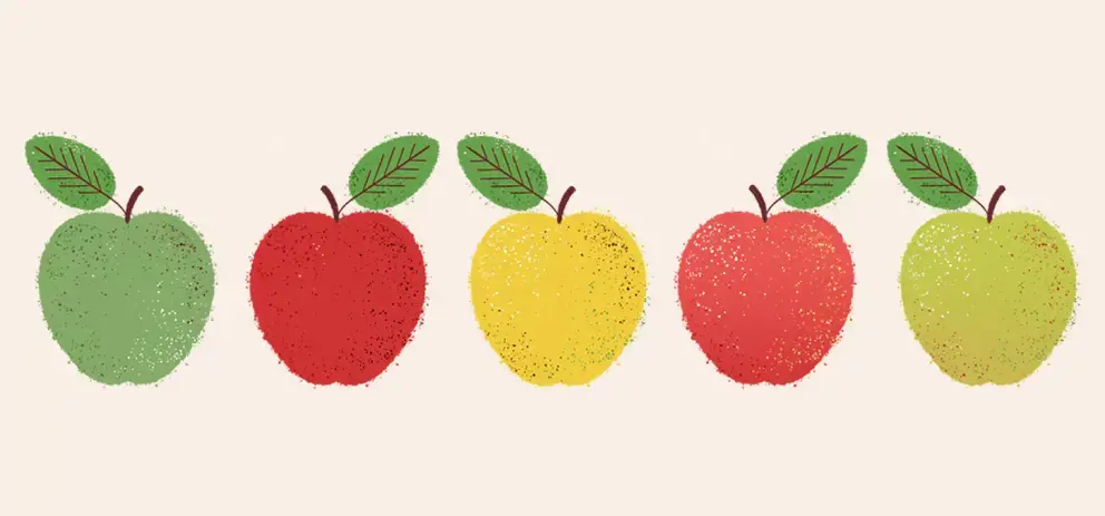 5 nuances de pommes