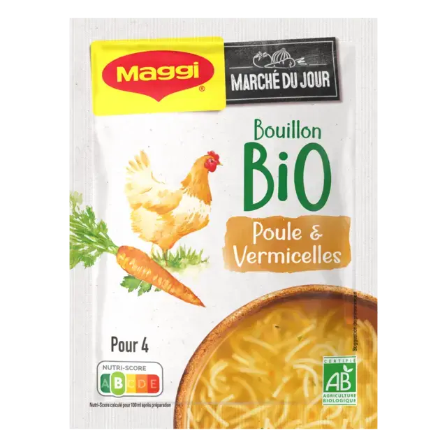 MAGGI BIO Soupe Bouillon Poule Vermicelle 65g