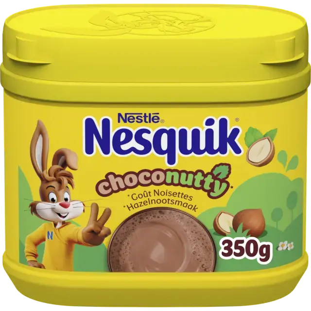 NESQUIK Choco Nutty goût Choco Noisette Poudre Cacaotée 350g