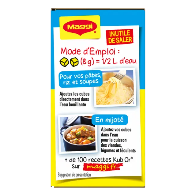 MAGGI KUB OR Bouillon Dégraissé 32 cubes - 128g