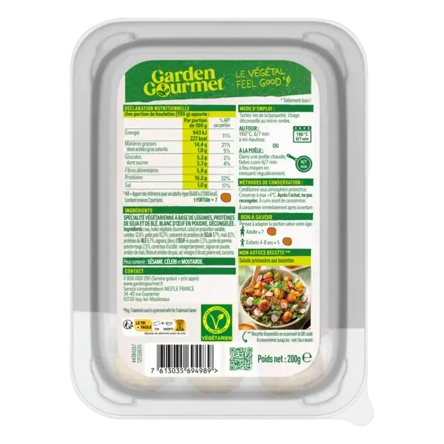 GARDEN GOURMET Boulettes aux Légumes 200g