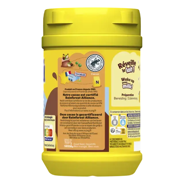 NESQUIK Moins de Sucres Poudre Cacaotée Boîte 350g