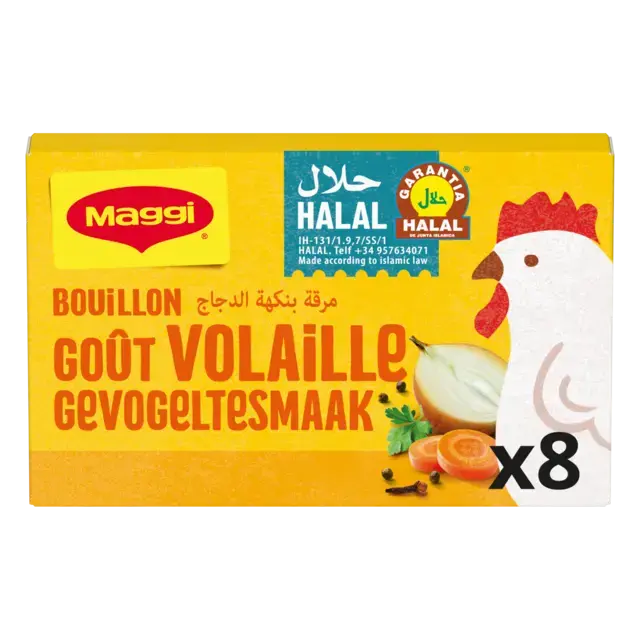 MAGGI Poultry Bouillon Halal Box 8x9g FR
