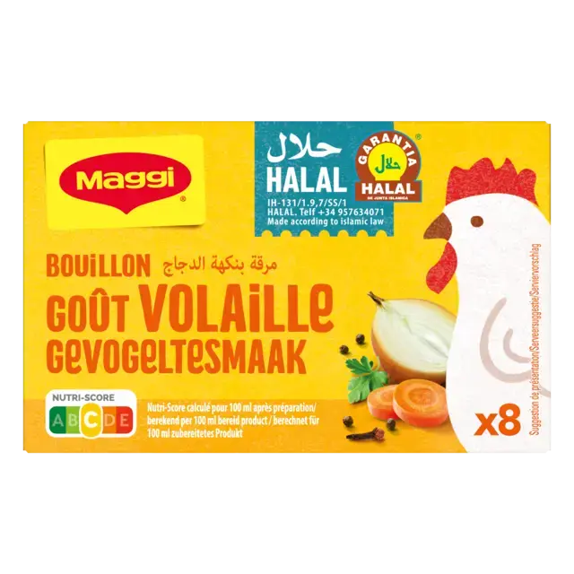 MAGGI Poultry Bouillon Halal Box 8x9g FR