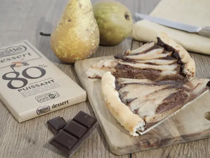 Tarte poire chocolat noir absolu