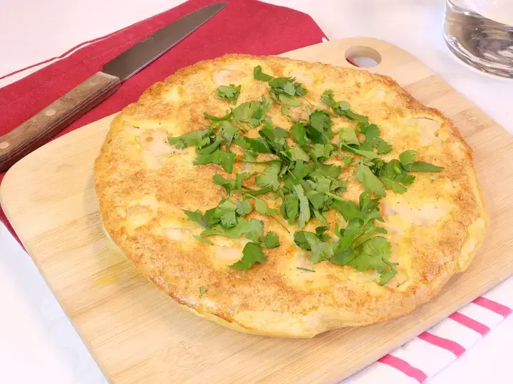 Quiche sans pâte, poulet, coco, gingembre