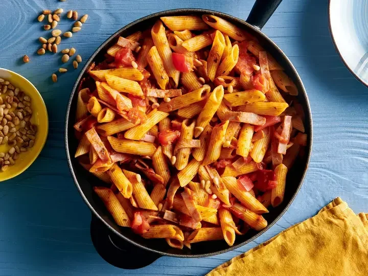Penne jambon