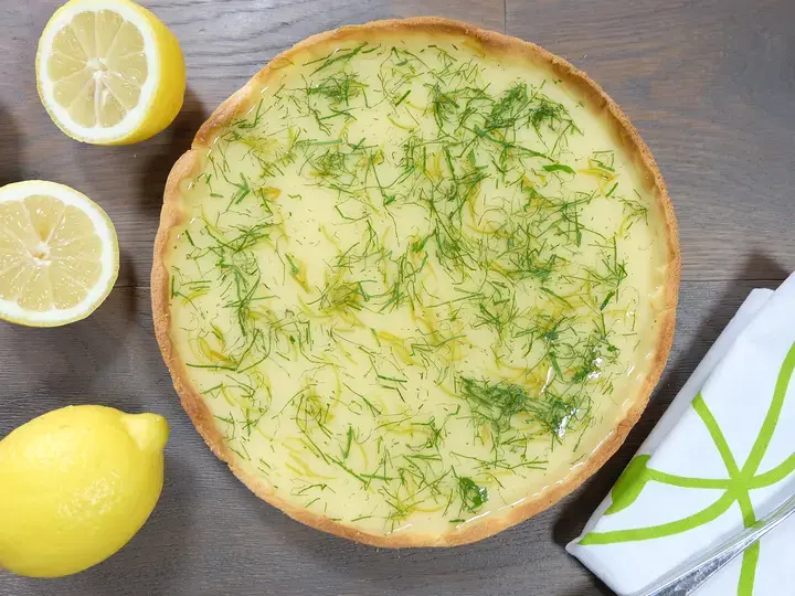 Tarte au citron et menthe