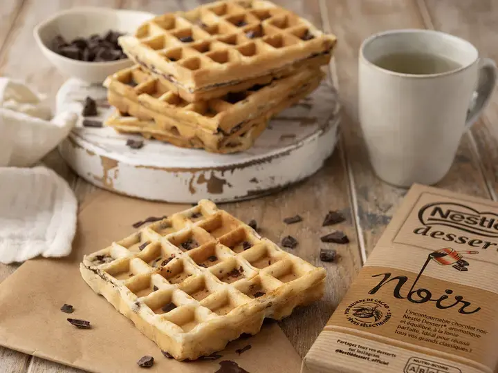 Gaufres aux pépites de chocolat