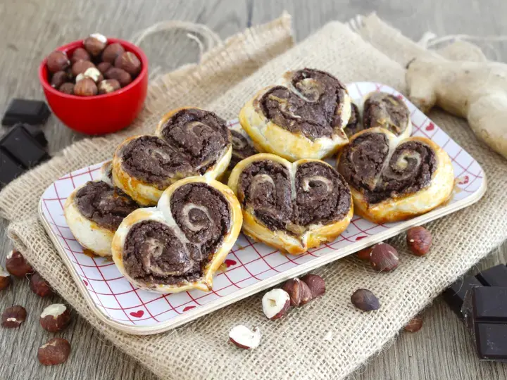 Coeurs chocolat corsé gingembre et noisettes
