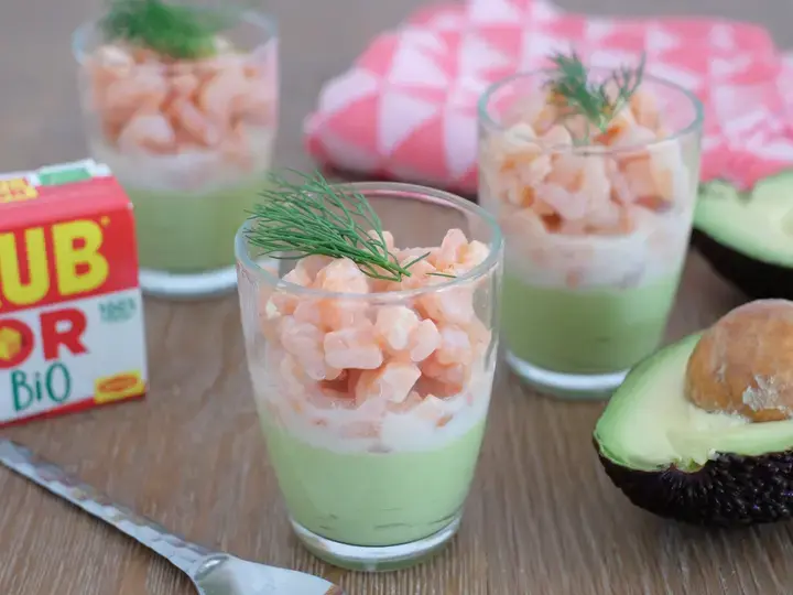 Verrine avocat crevettes