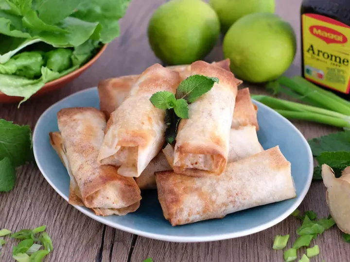 Nems de poulet gingembre citron vert à l'air fryer