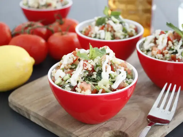 Taboulé Libanais sauce tahini