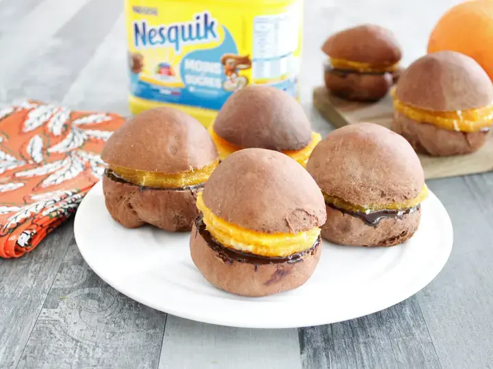 Mini burgers sucrés orange Nesquik