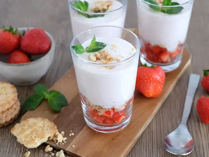Mousse d'été façon tarte aux fraises