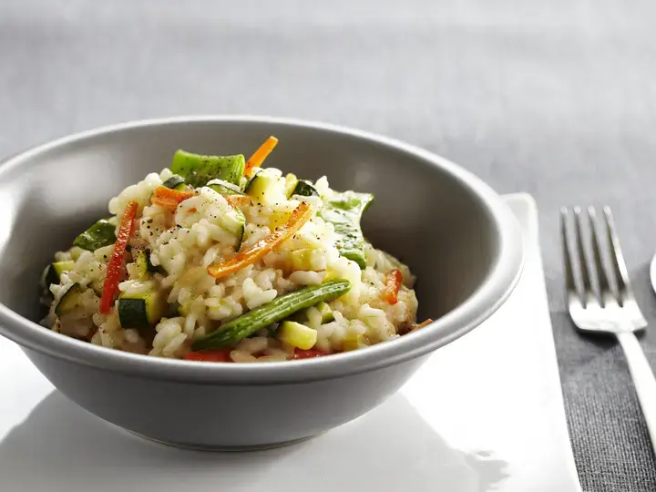 Risotto de legumes au fromage de chevre frais