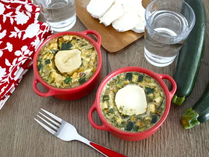 Petits gratins de courgette au chèvre