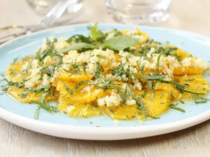 Salade d'orange et boulgour à la marocaine
