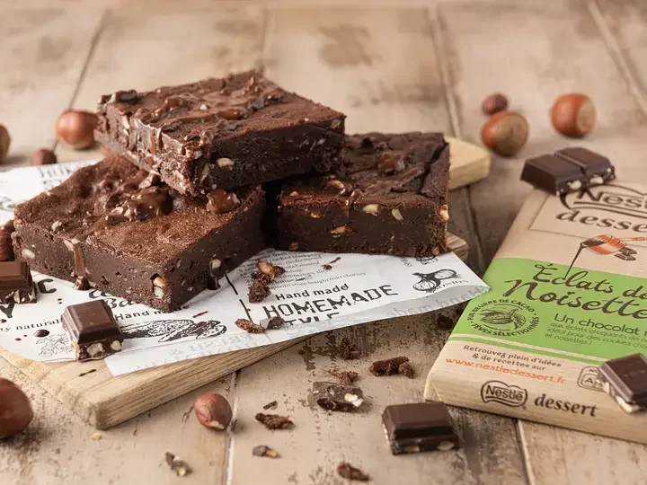 Brownie au chocolat éclats de noisettes