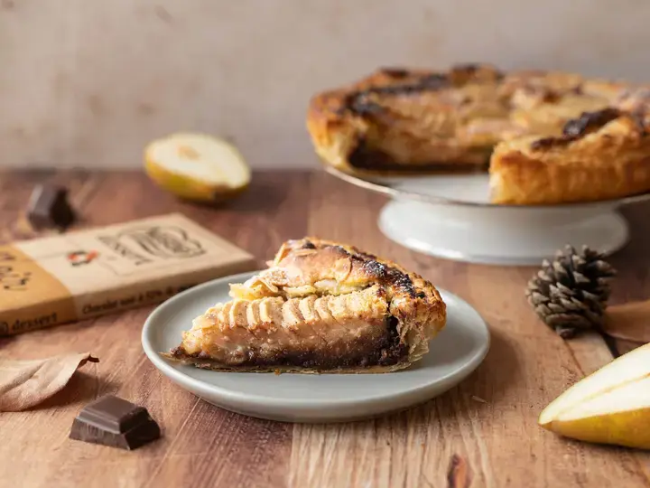 Tarte amandine aux poires &amp; pépites