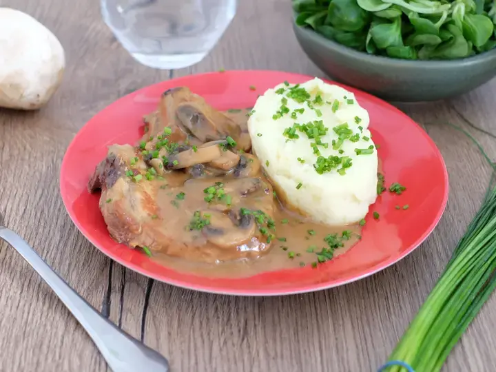 Côtes de porc et purée de pommes de terre
