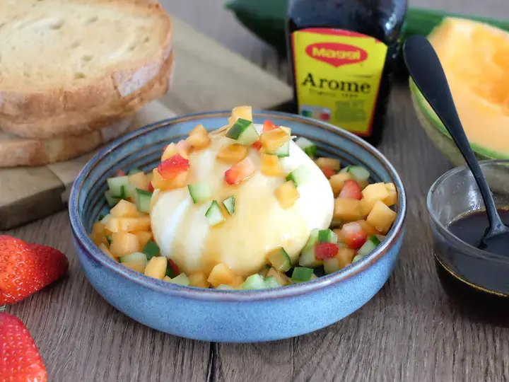 Burrata et petits légumes croquants