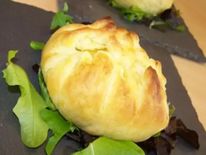 Aumonières feuilletées béchamel et champignons