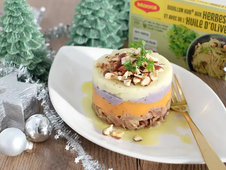 Parmentier de canard aux 3 purées