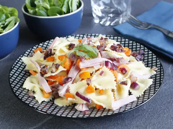 Farfalle jambon et petits légumes