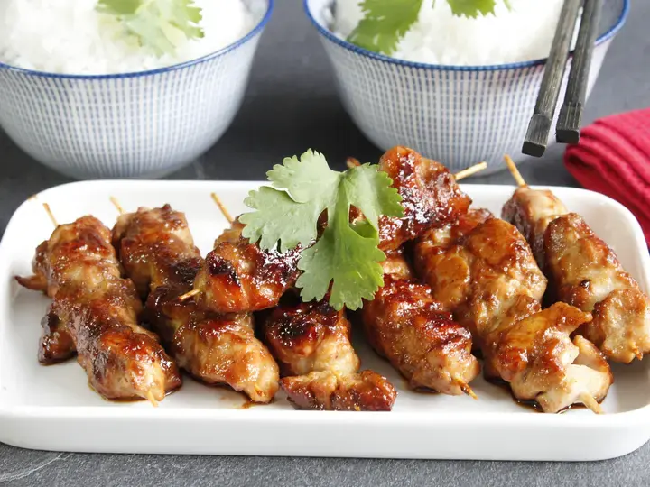 Brochettes de poulet façon yakitori