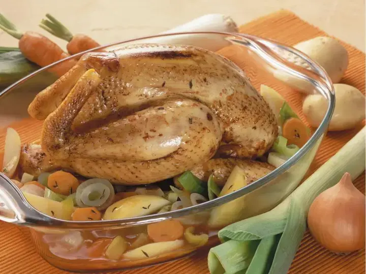 Poulet rôti aux petits légumes