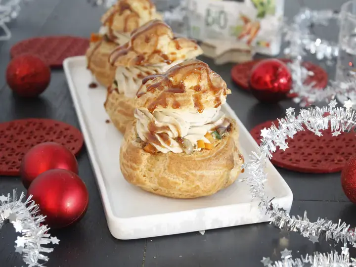 Choux aux légumes et chantilly aux marrons