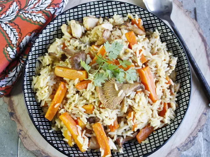 Riz au poulet et légumes Cookeo
