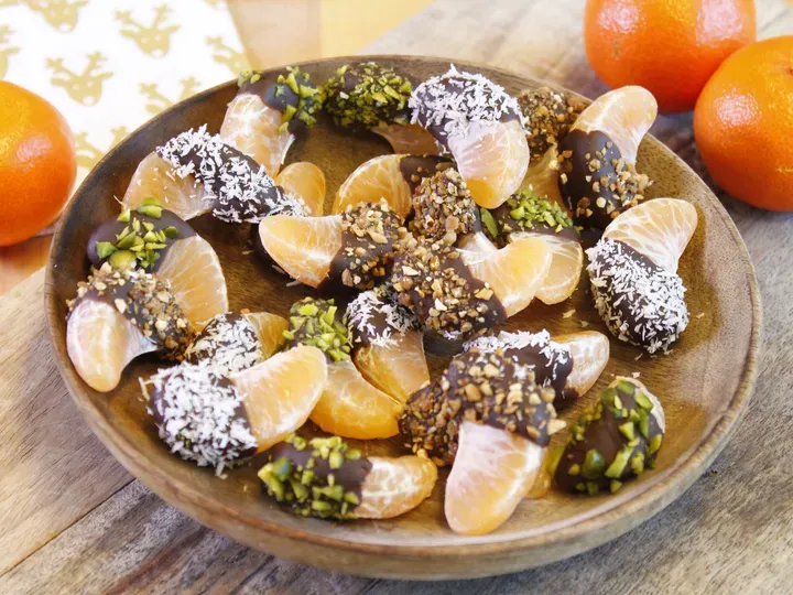 Clémentines au chocolat et fruits secs