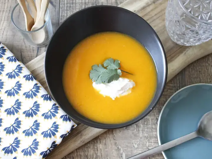 Soupe de potiron au chèvre frais Nutricook