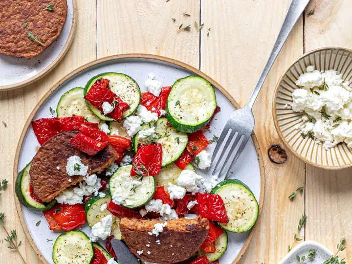 Gourmand courgette et poivron feta