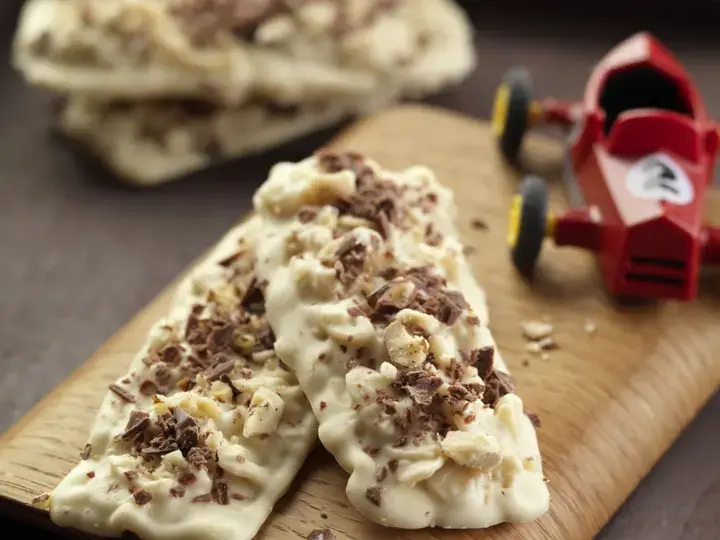 Croquants au chocolat blanc et fruits secs (pas avant octobre 2009)