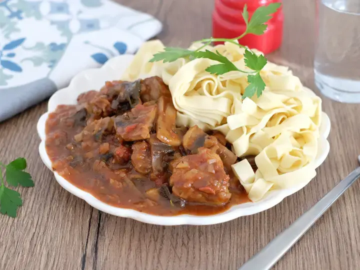 Sauté de porc aux champignons