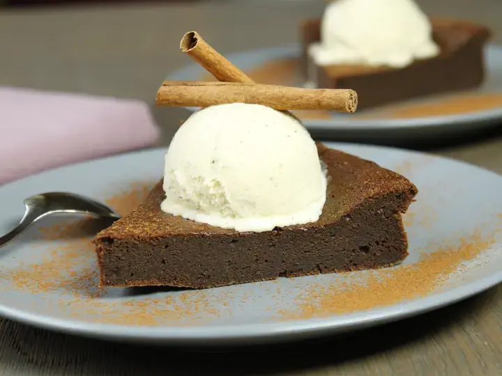 Fondant au chocolat et glace vanille