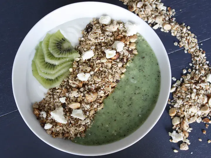 Smoothie bowl pépites de chocolat blanc