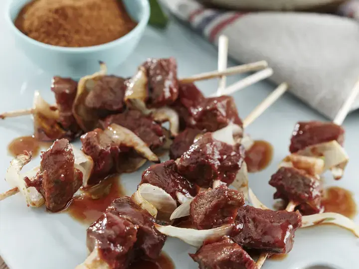Brochettes de boeuf marinées à la mexicaine