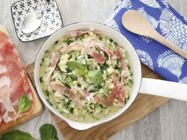 Risotto vert et coppa