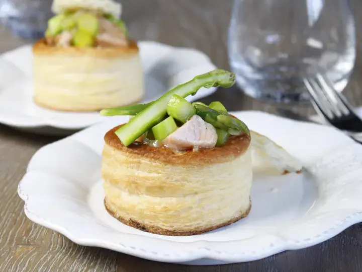 Vol au vent saumon asperges