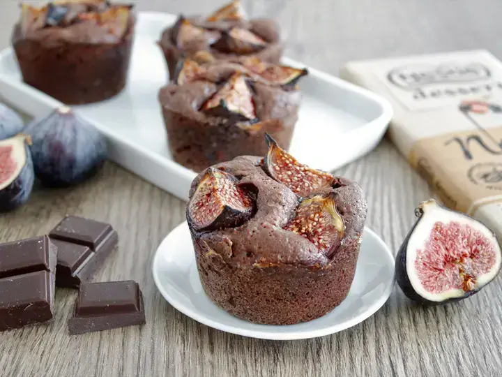 Petits moelleux au chocolat noir et aux figues