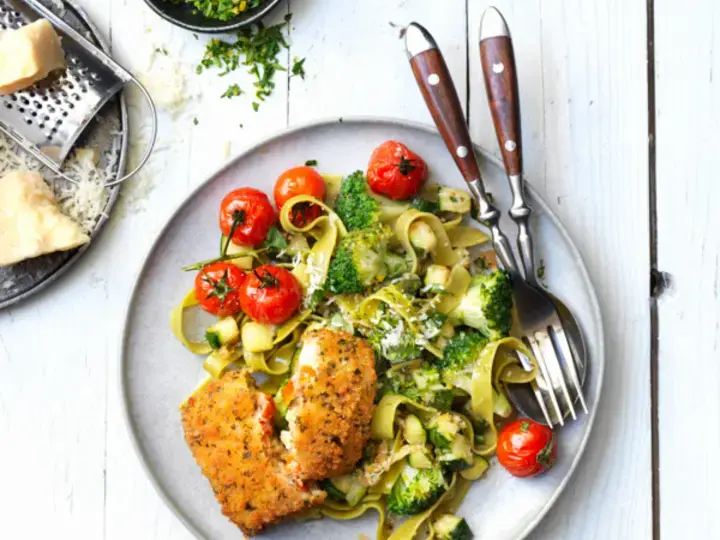 Tagliatelles vertes au carré gourmand