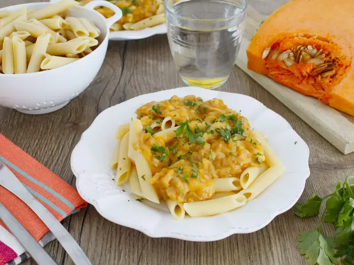 Penne au coulis de potiron