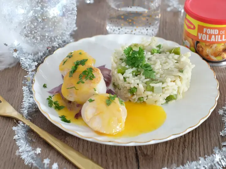 Saint Jacques sauce à l'orange