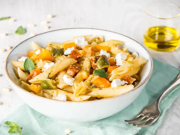One pot pasta aux légumes et chèvre frais Cookeo