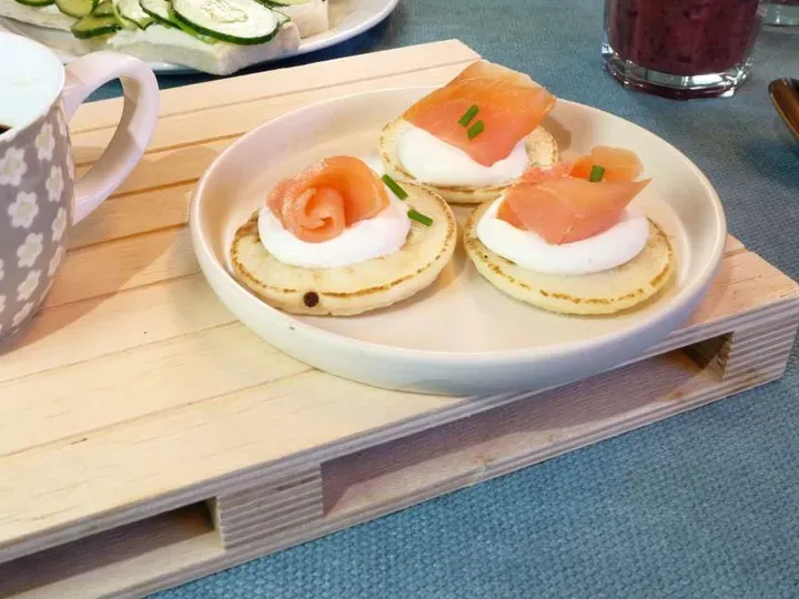 Blinis au saumon et aneth